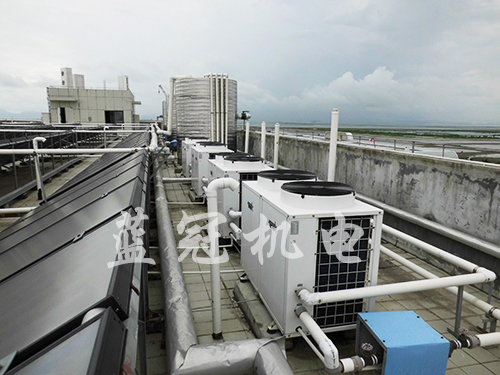 工廠空氣能熱水工程,熱水工程案例,藍冠機電|熱水工程服務商